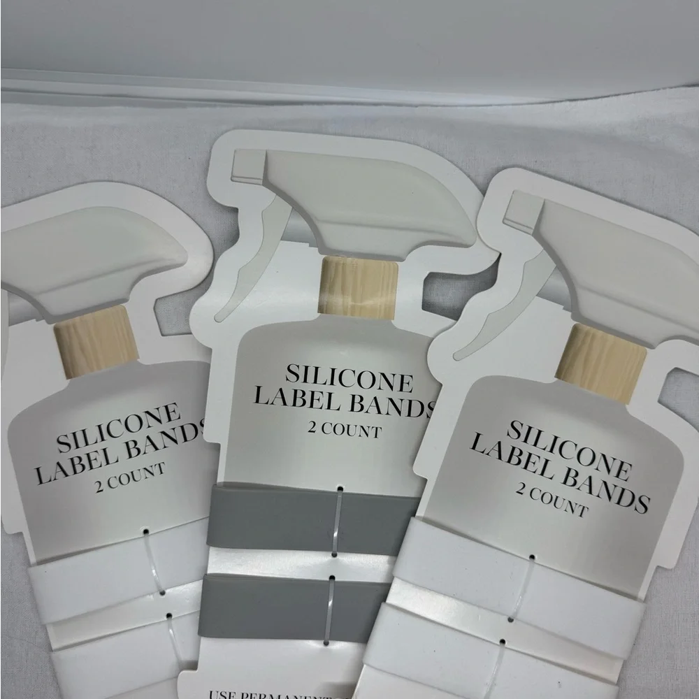 Silicone Label Bands For Spray Bottles & More 3 sets of 2